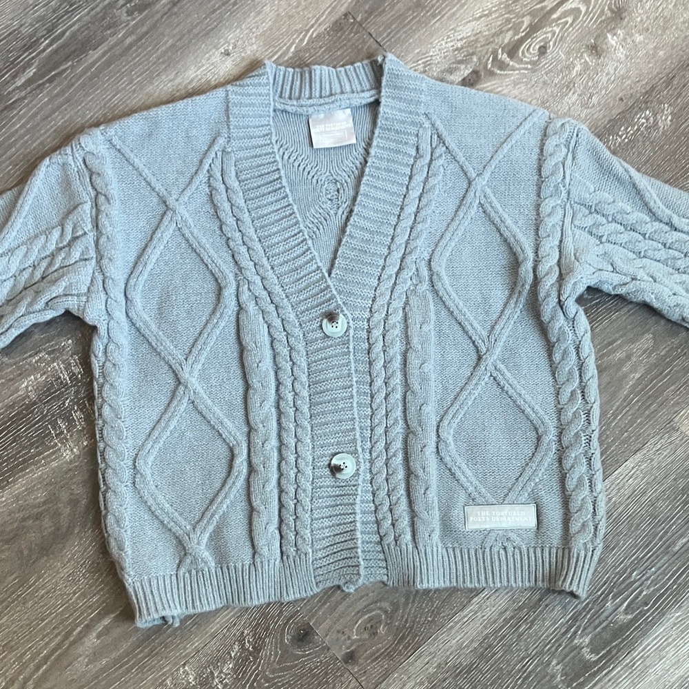 Taylor Swift The Tortured Poets Department gray button-down cardigan. - Picture 6 of 15
